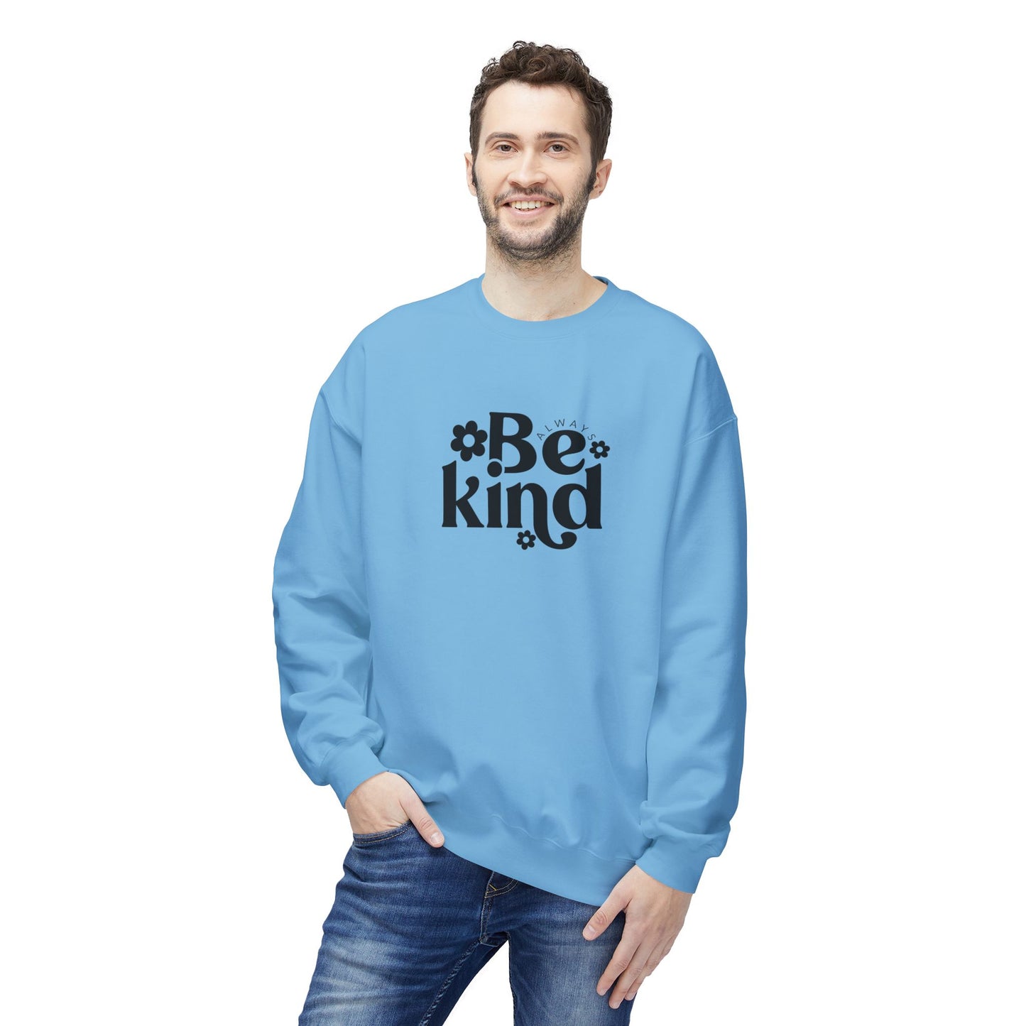 Be Kind Floral Crewneck Unisex Sweatshirt