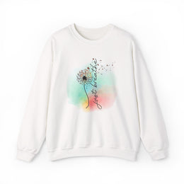 'Just Breathe' Dandelion Watercolor Comfort — Crewneck Sweatshirt