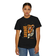 Savage Tiger Graphic Tee, Unisex T-shirt for Bold Fashion, Streetwear Essentials, Animal Lover Gift, Casual Everyday Wear