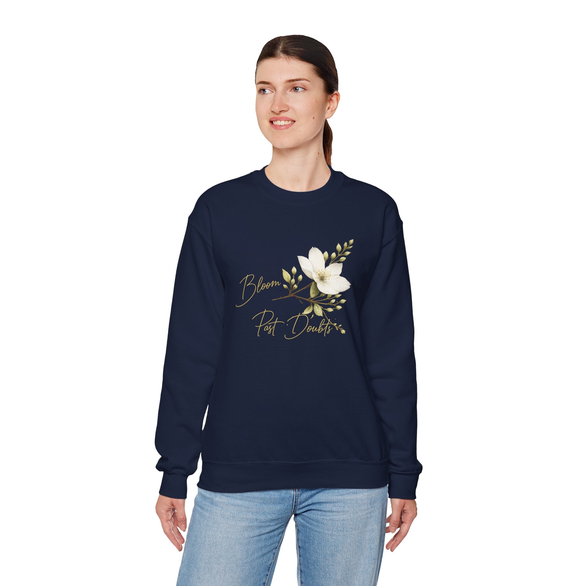 Floral 'Bloom Past Darkness' Crewneck Sweatshirt