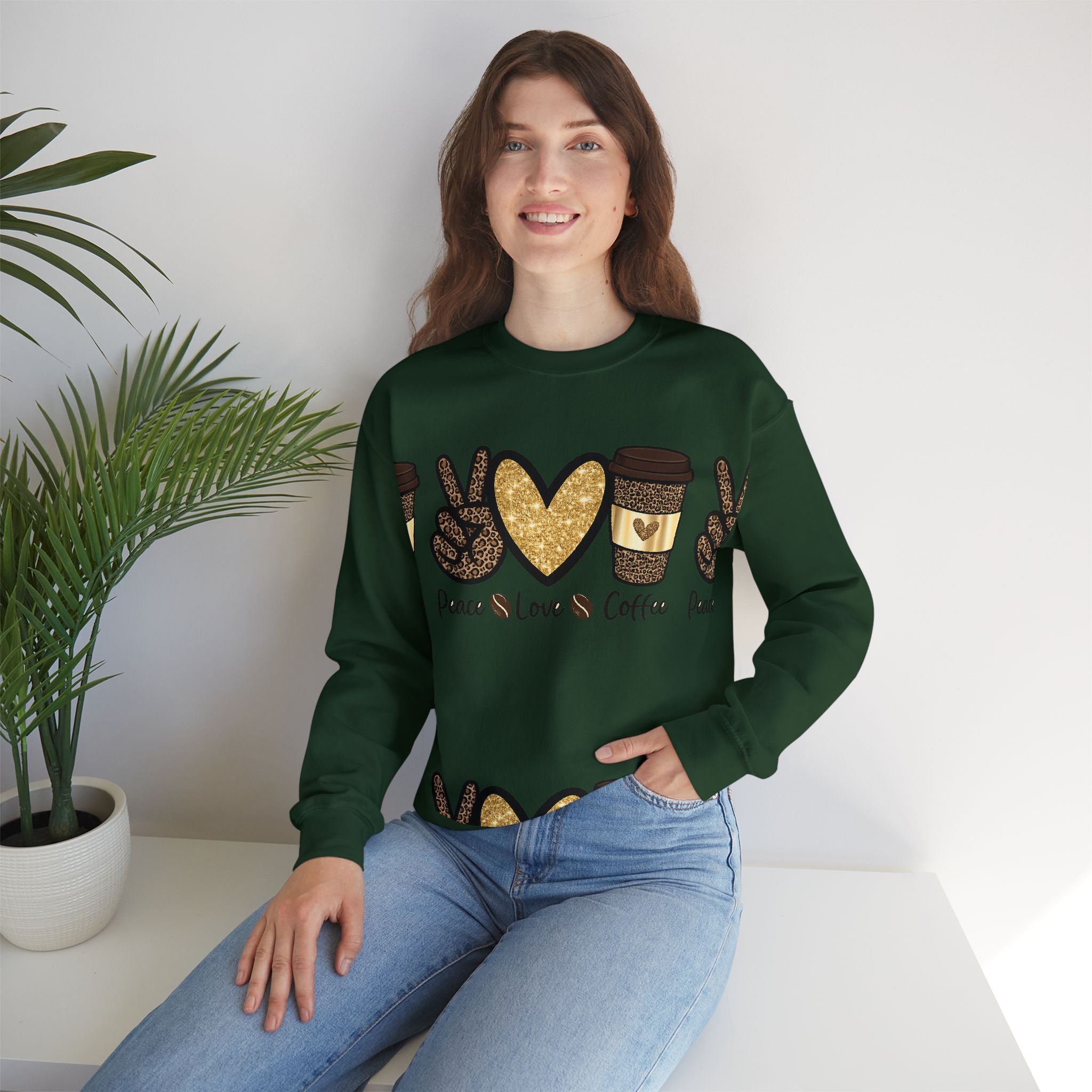 Peace, Love & Coffee — Women Sweatshirt