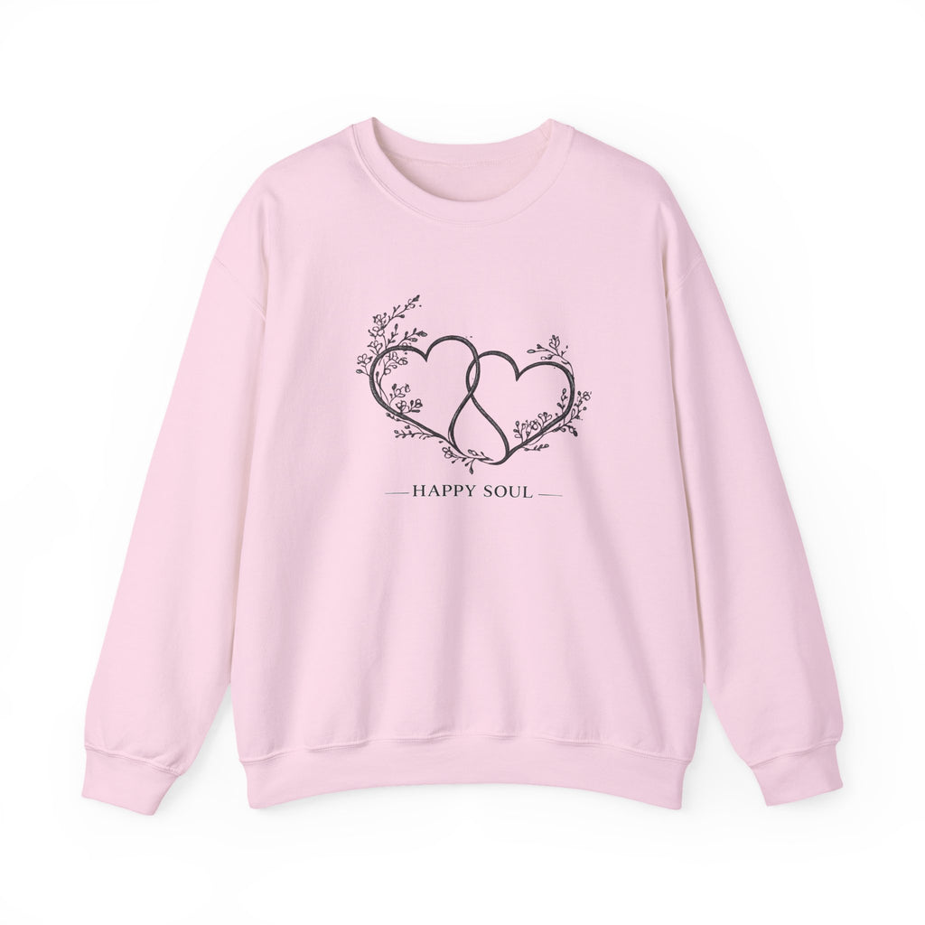 'Happy Soul' Double Heart Floral Design  —  Women Sweatshirt