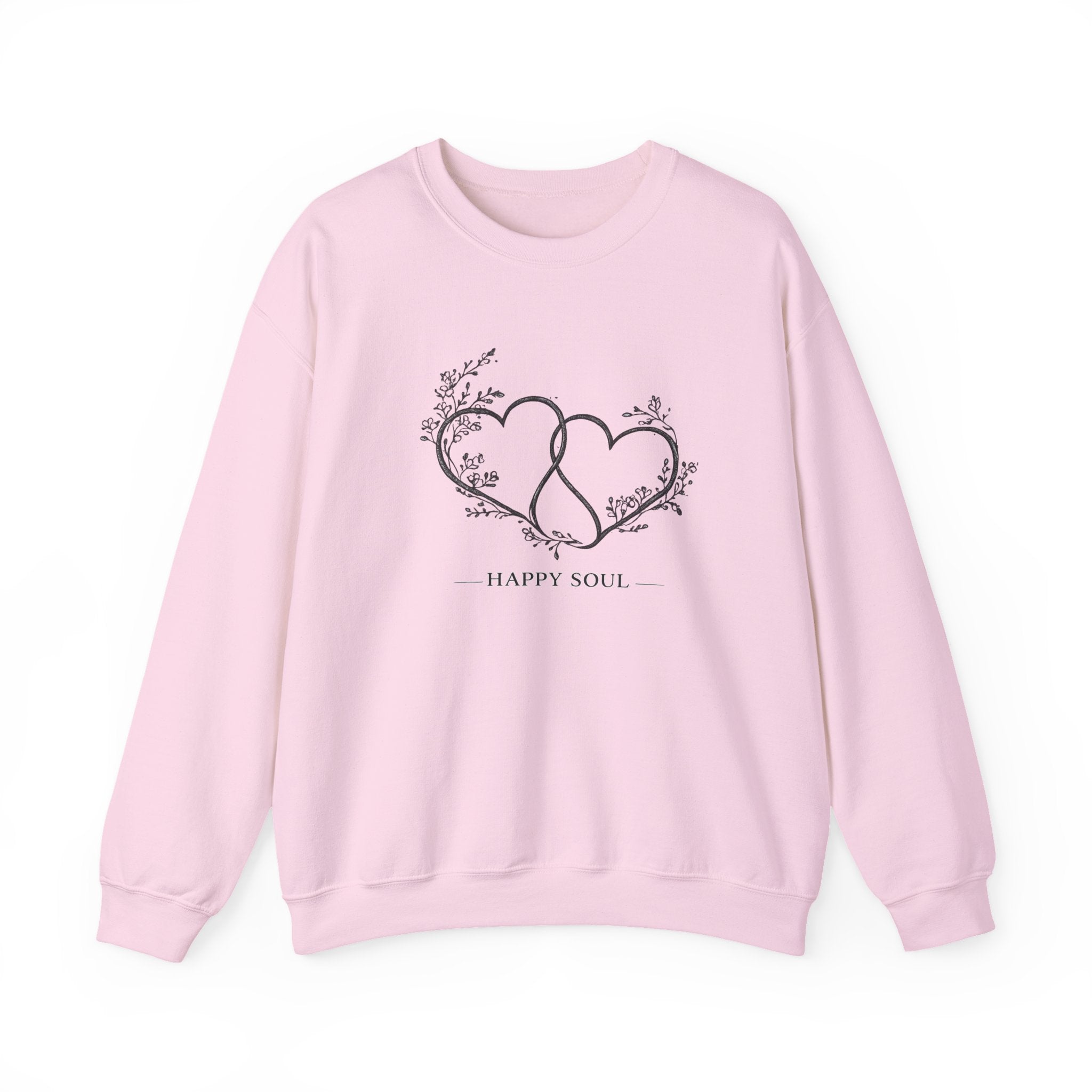 'Happy Soul' Double Heart Floral Design  —  Women Sweatshirt