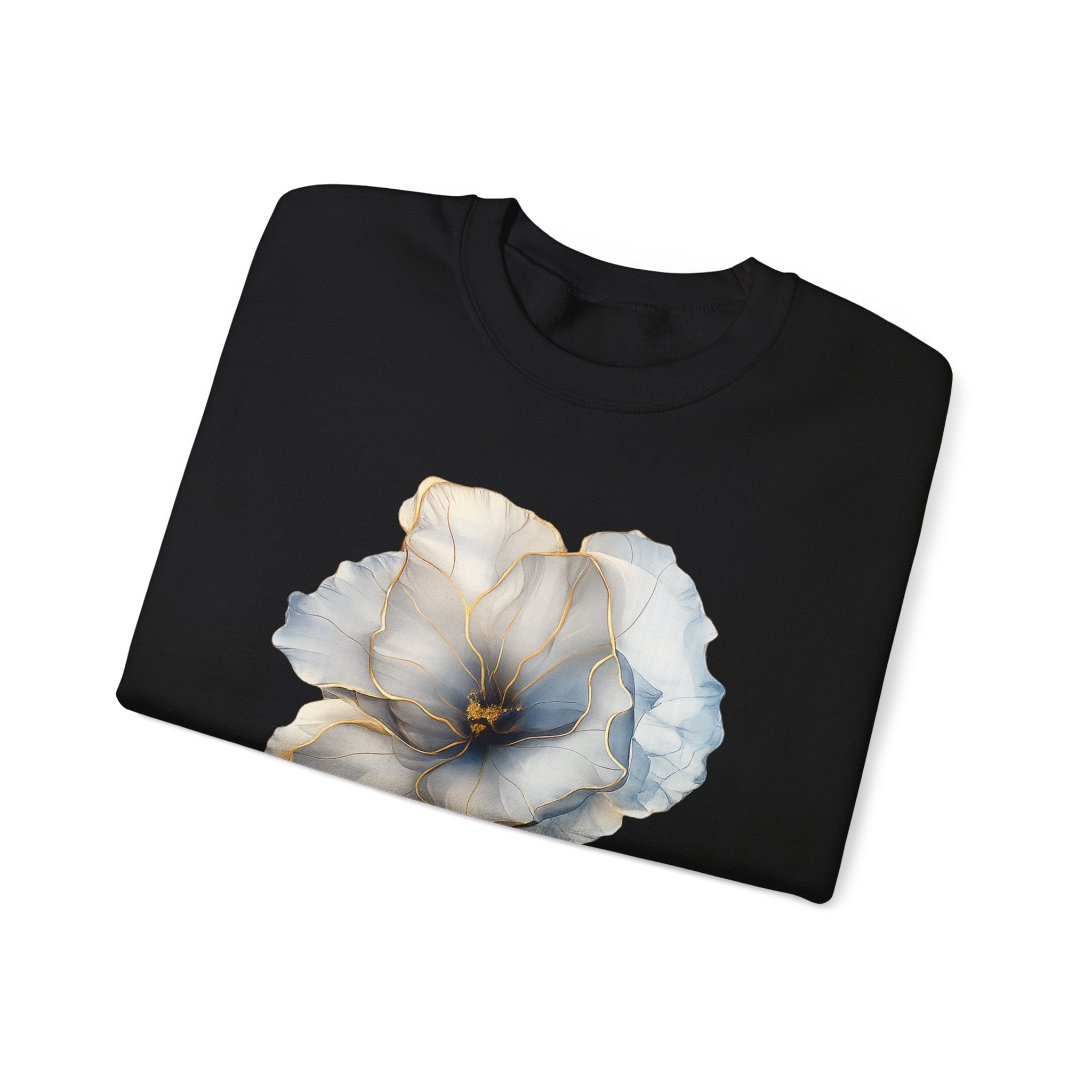 Soft Blue Poppy Design — Women Sweatshirt