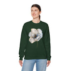 Soft Blue Poppy Design — Women Sweatshirt