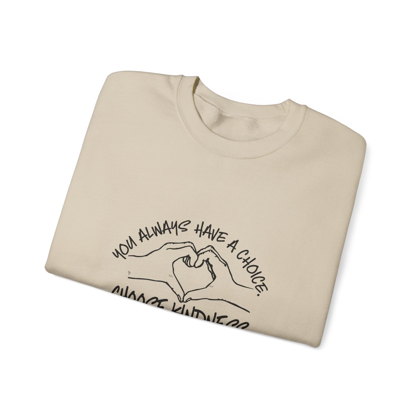 Crewneck Heart Hands Graphic Sweatshirt.