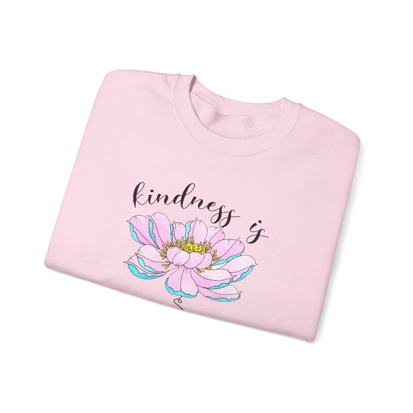 Kindness Is Power Floral Crewneck Women Sweatshirt
