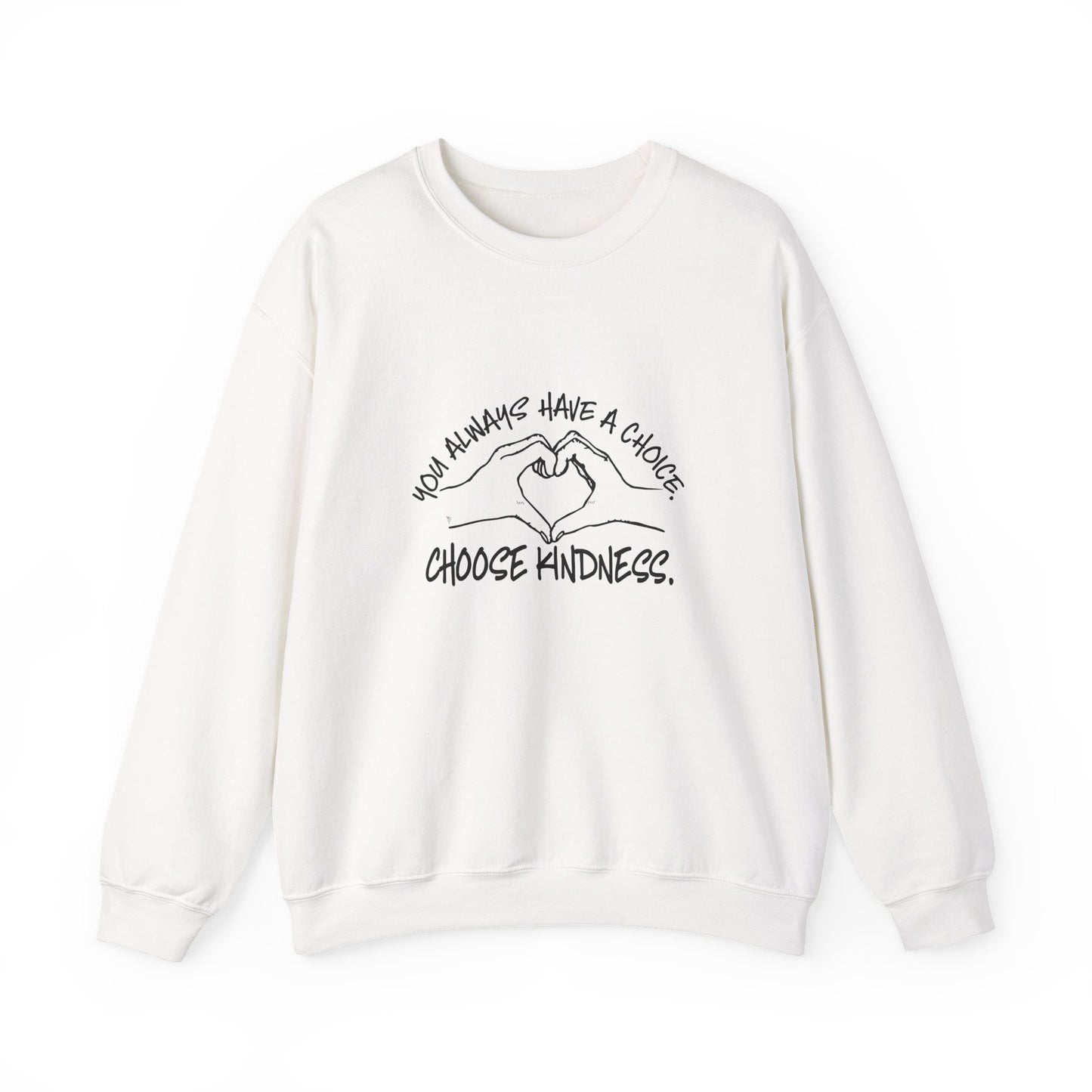 Crewneck Heart Hands Graphic Sweatshirt.