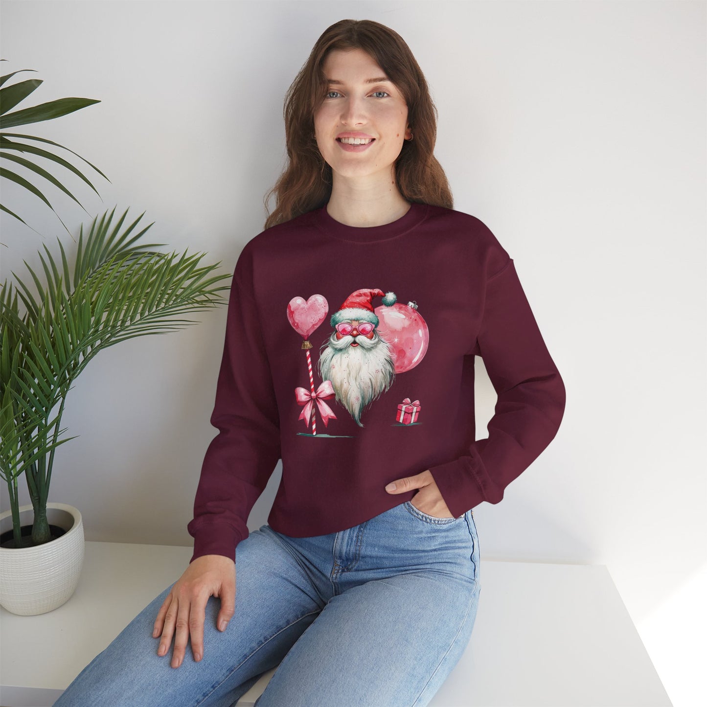Valentine Santa Crewneck Sweatshirt