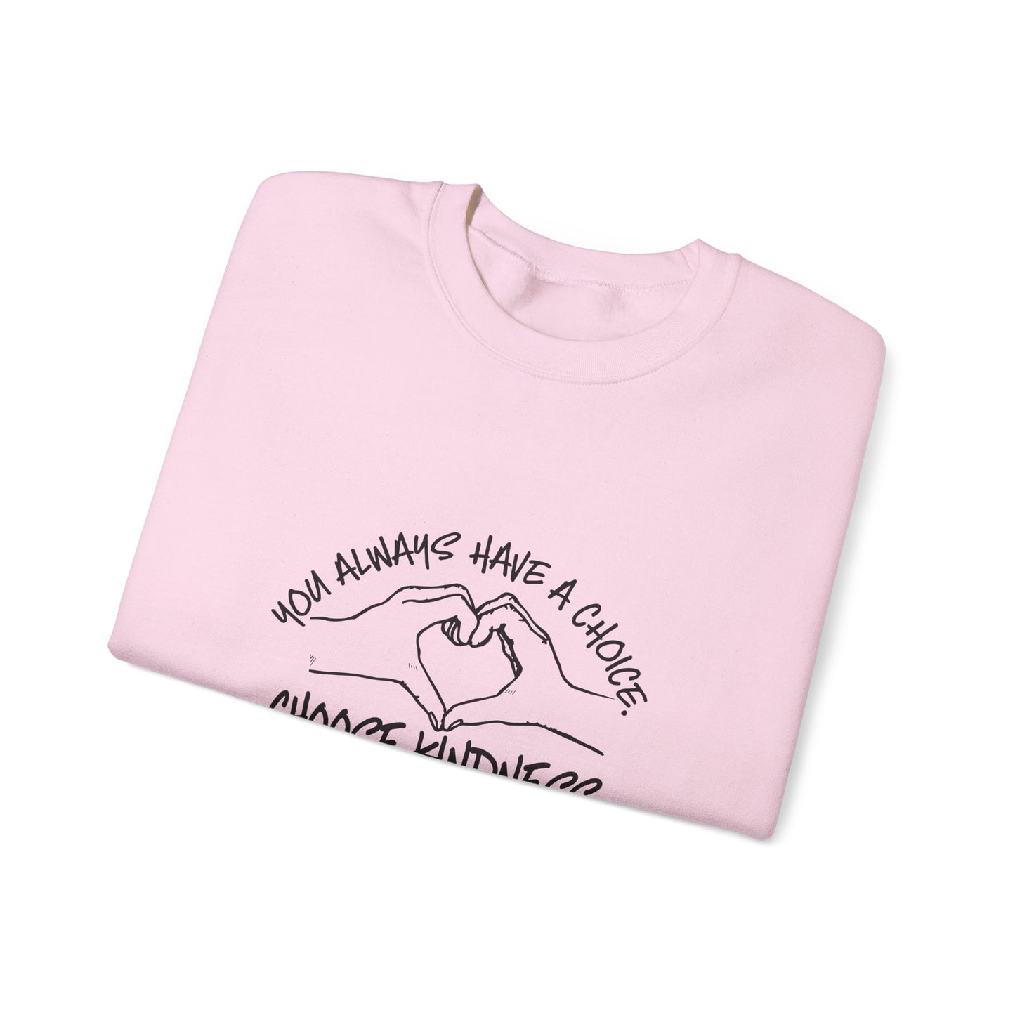 Crewneck Heart Hands Graphic Sweatshirt.