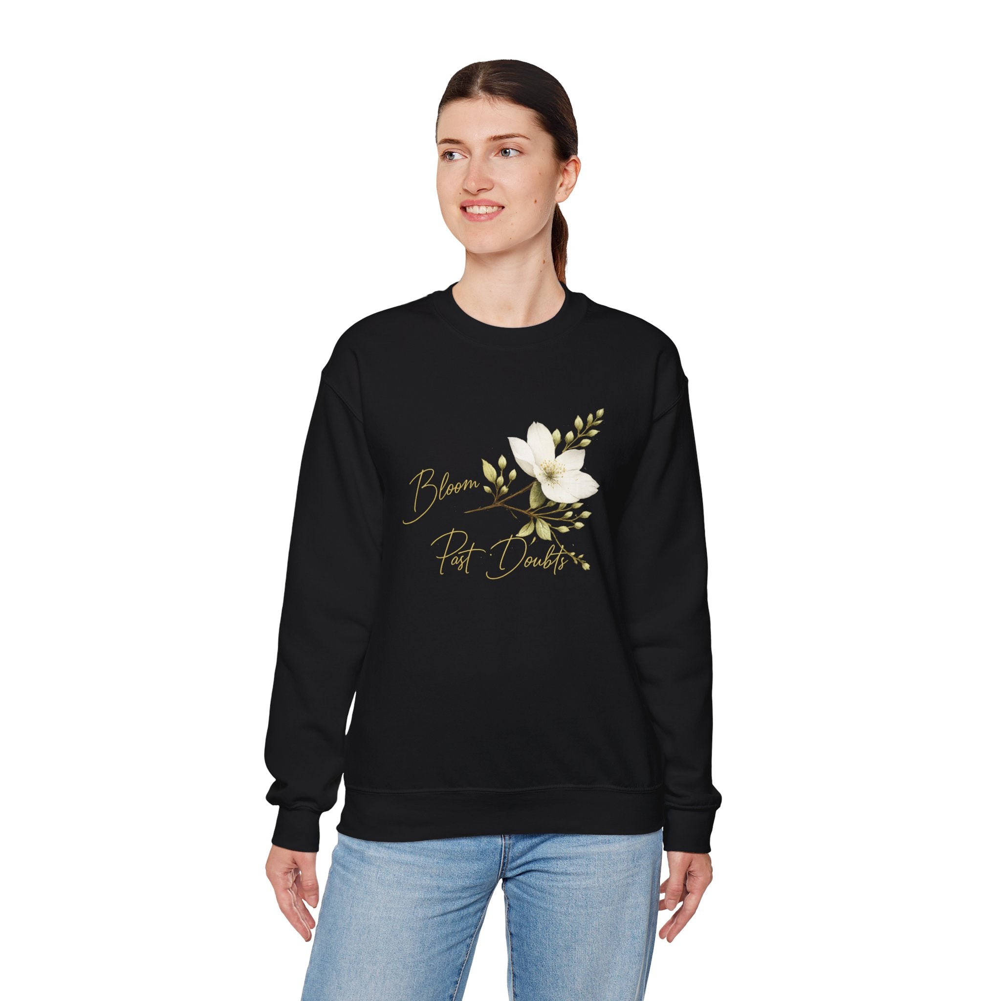 Floral 'Bloom Past Darkness' Crewneck Sweatshirt