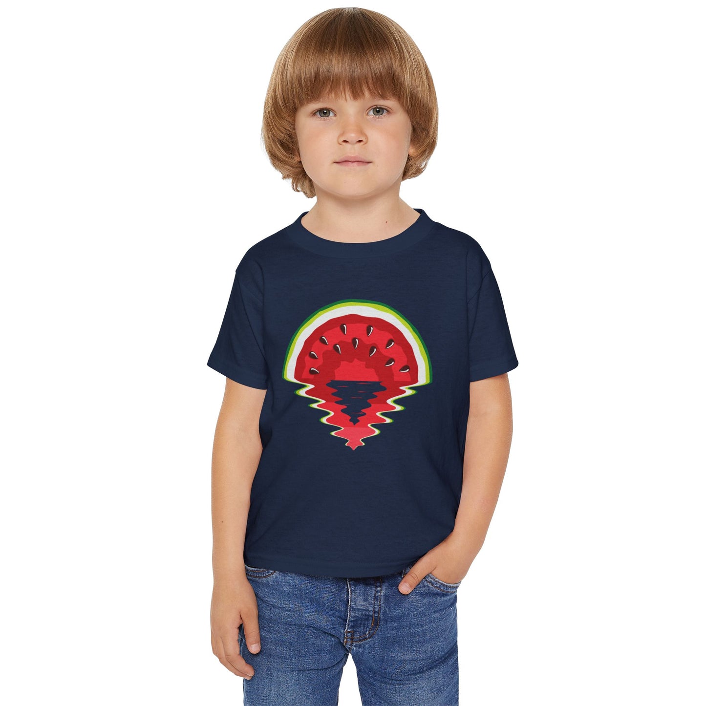 Watermelon Sunset Toddler T-shirt, Cute Kids Summer Tee