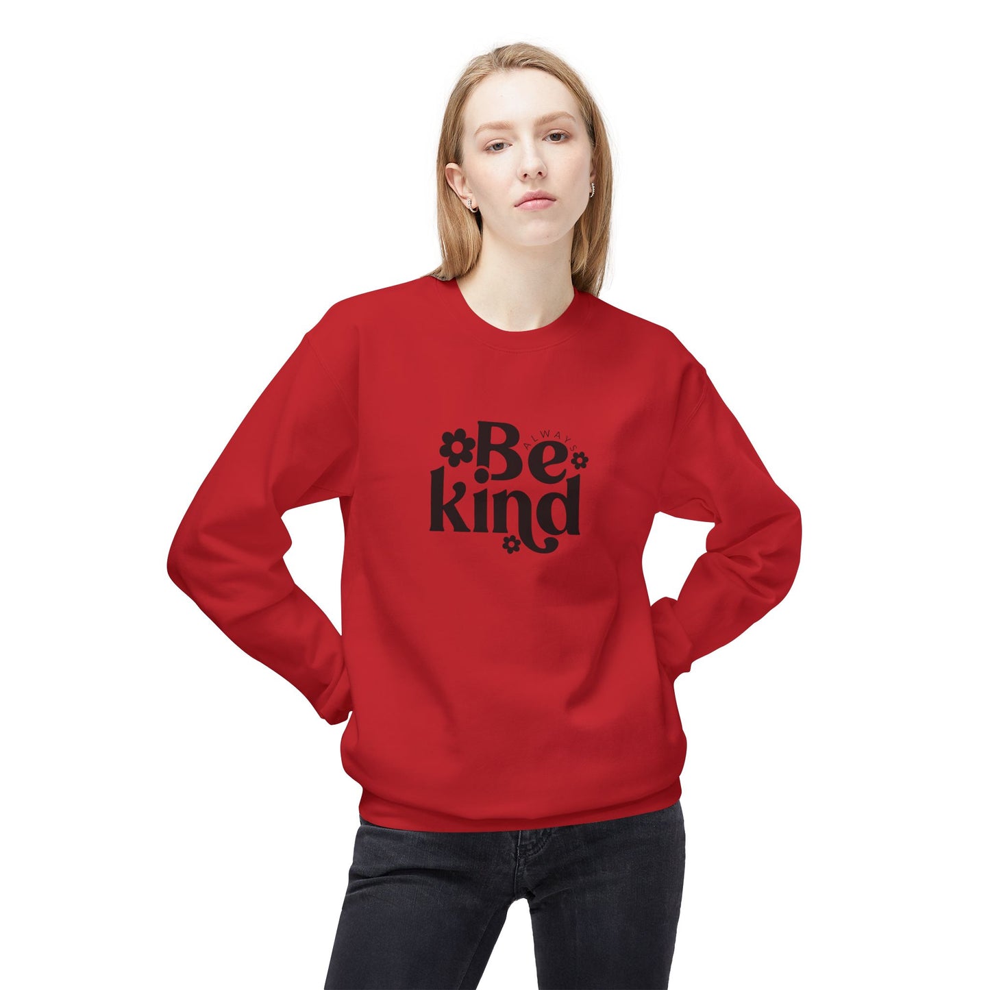 Be Kind Floral Crewneck Unisex Sweatshirt