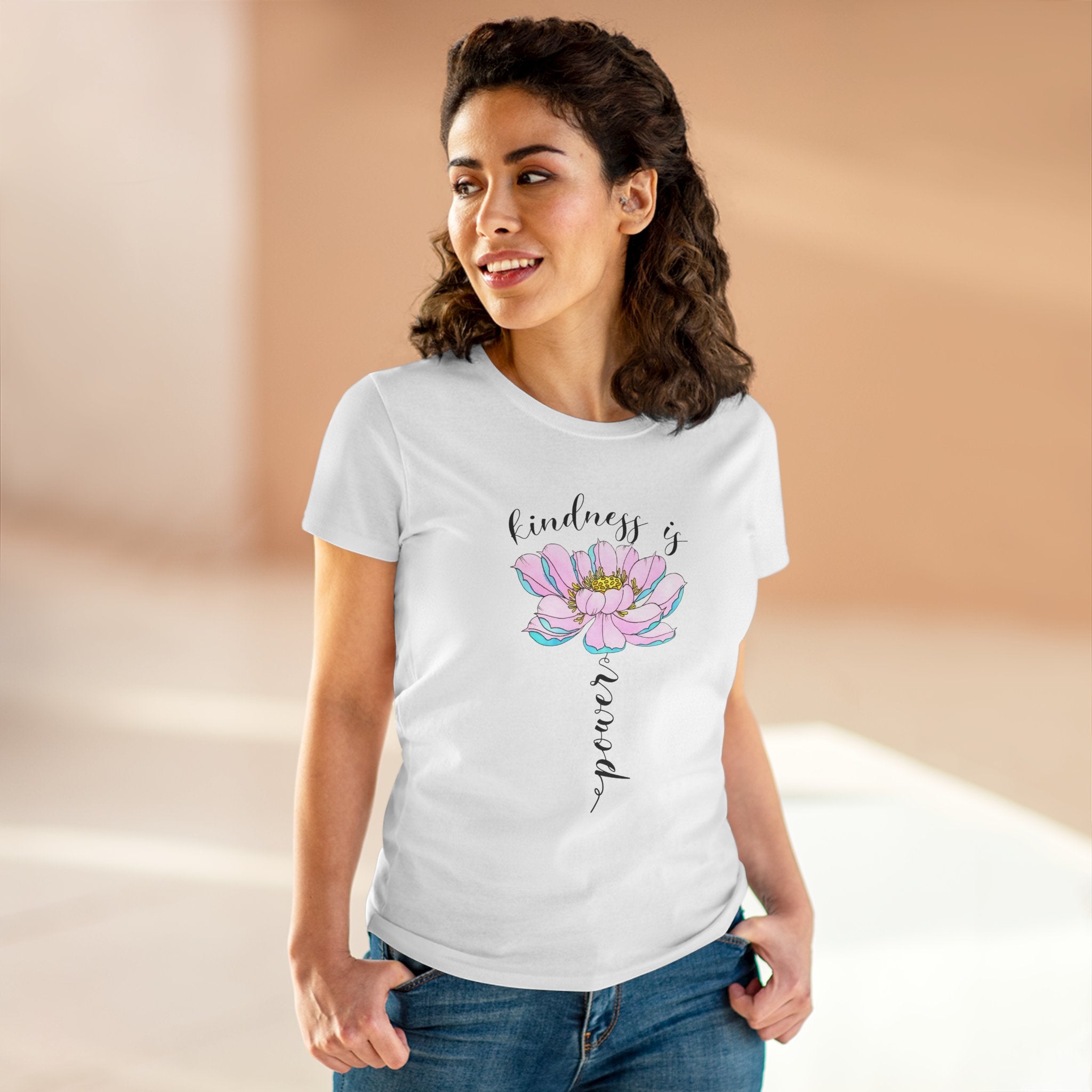 Kindness Is Power Floral  Women T-Shirt