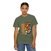 Savage Tiger Graphic Tee, Unisex T-shirt for Bold Fashion, Streetwear Essentials, Animal Lover Gift, Casual Everyday Wear