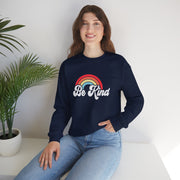 Be Kind Rainbow Crewneck Women Sweatshirt