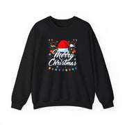 Christmas Crewneck Santa Hat & Reindeer Antlers Sweatshirt