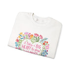 "It Takes a Big Heart to Shape Little Minds" Floral Teacher Appreciation Pullover
