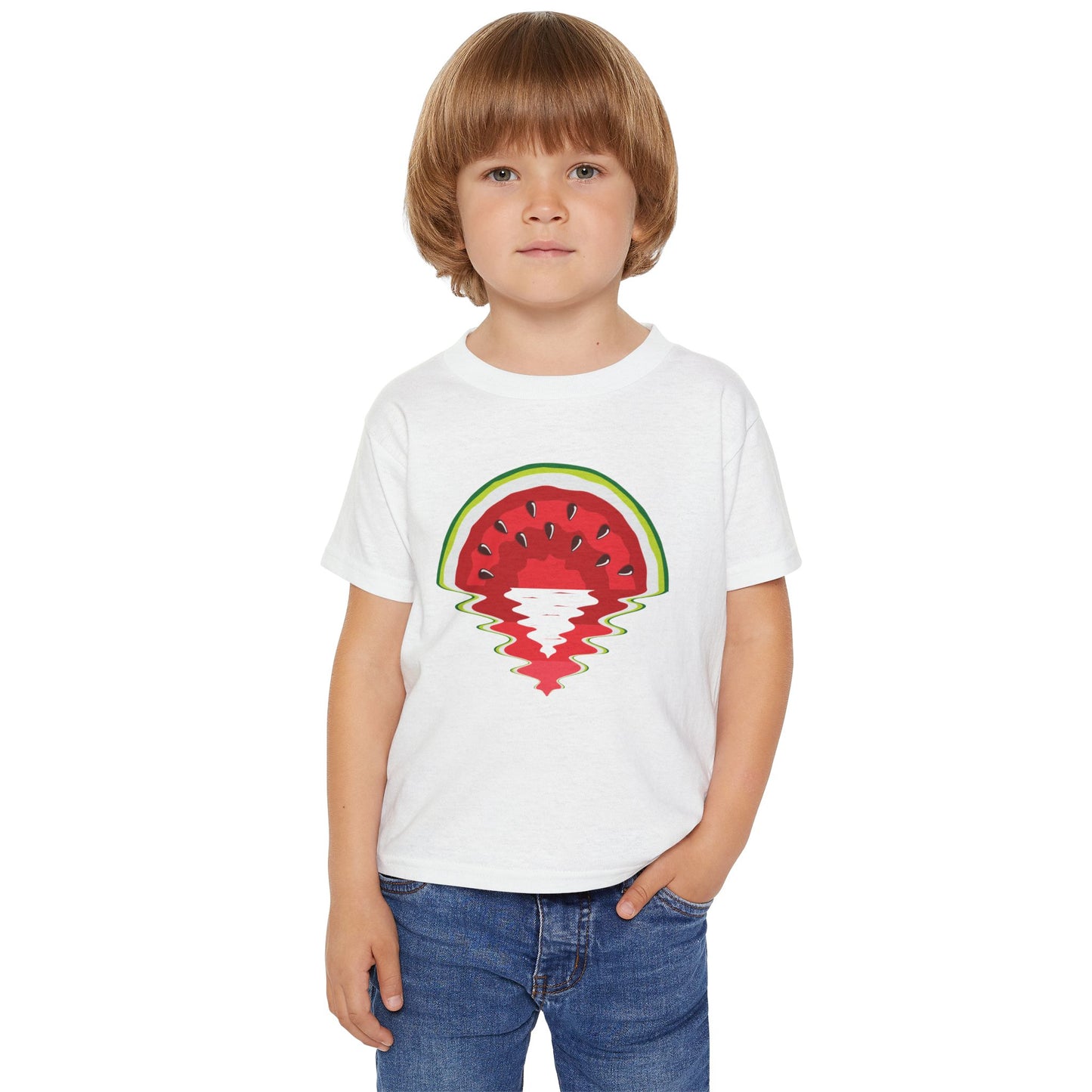 Watermelon Sunset Toddler T-shirt, Cute Kids Summer Tee