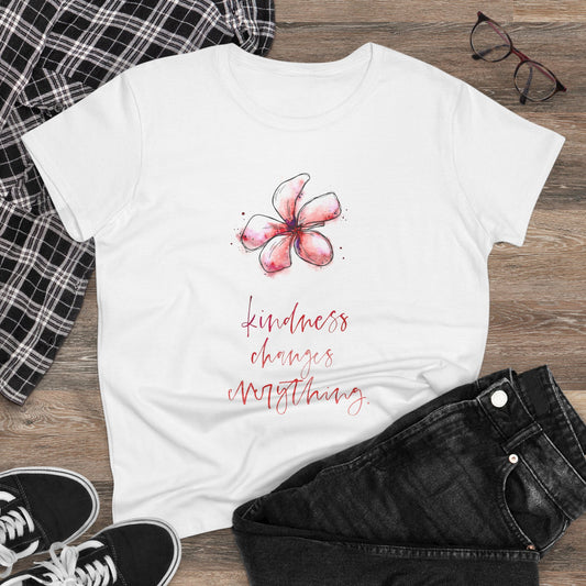 Kindness Changes Everything Floral  Women T-Shirt