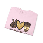 Peace, Love & Coffee — Women Sweatshirt