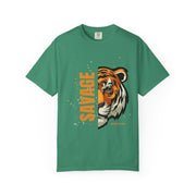 Savage Tiger Graphic Tee, Unisex T-shirt for Bold Fashion, Streetwear Essentials, Animal Lover Gift, Casual Everyday Wear