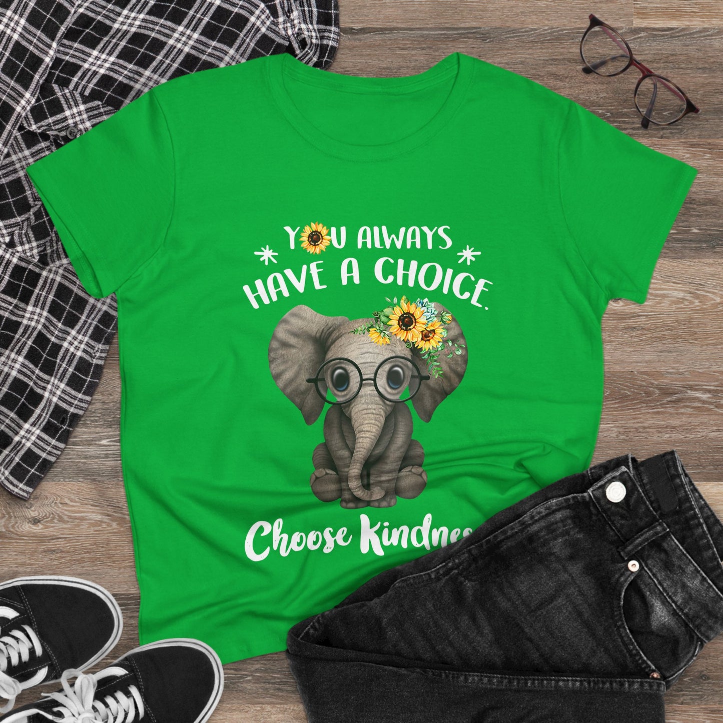 Choose Kindness Elephant Women T-Shirt