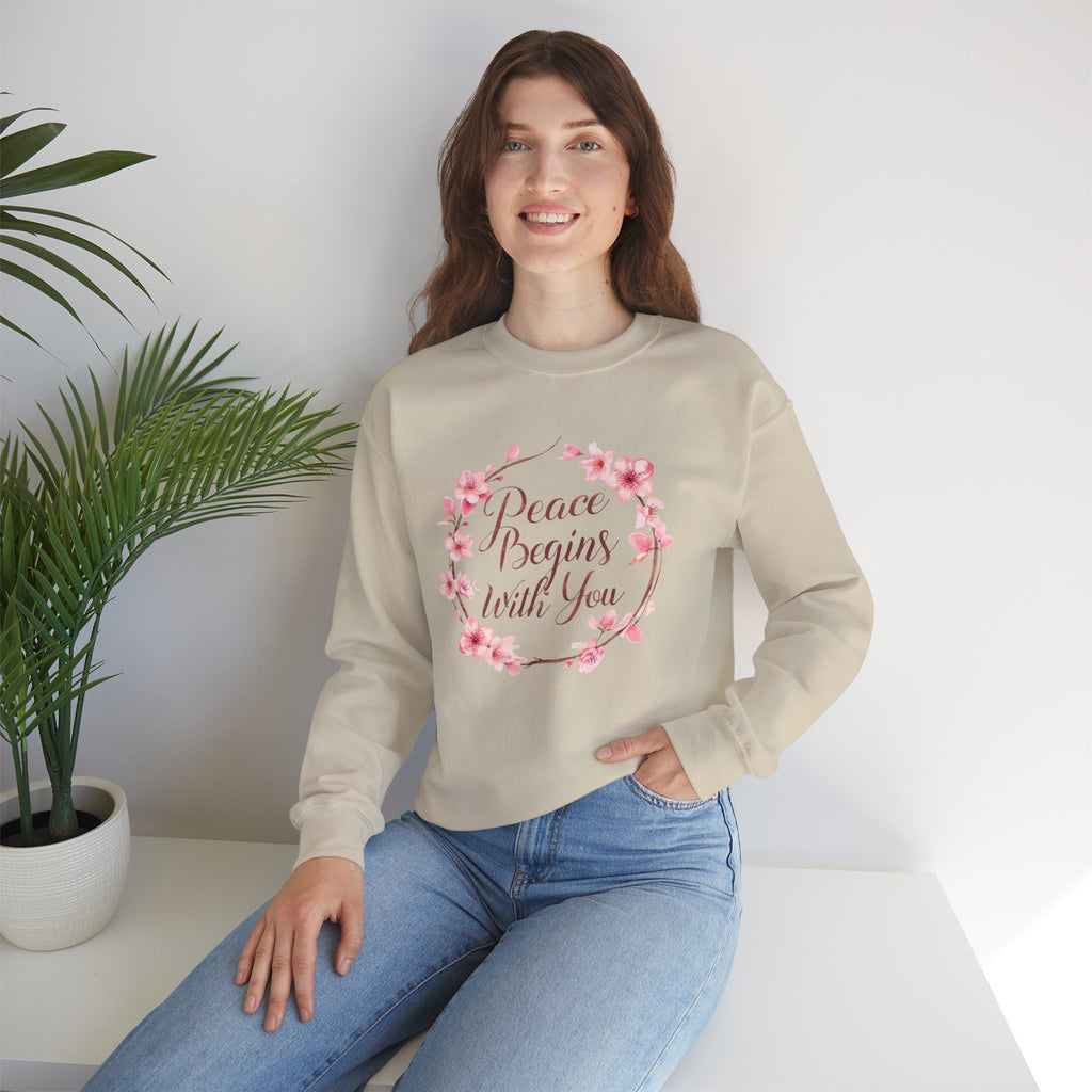 Peace Begins With You- Women Sweatshirt .