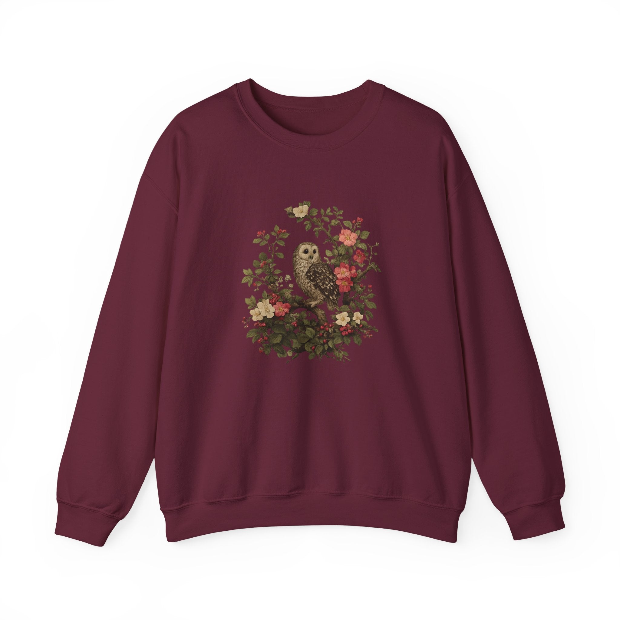 Owl & Wildflower Crewneck Sweatshirt.