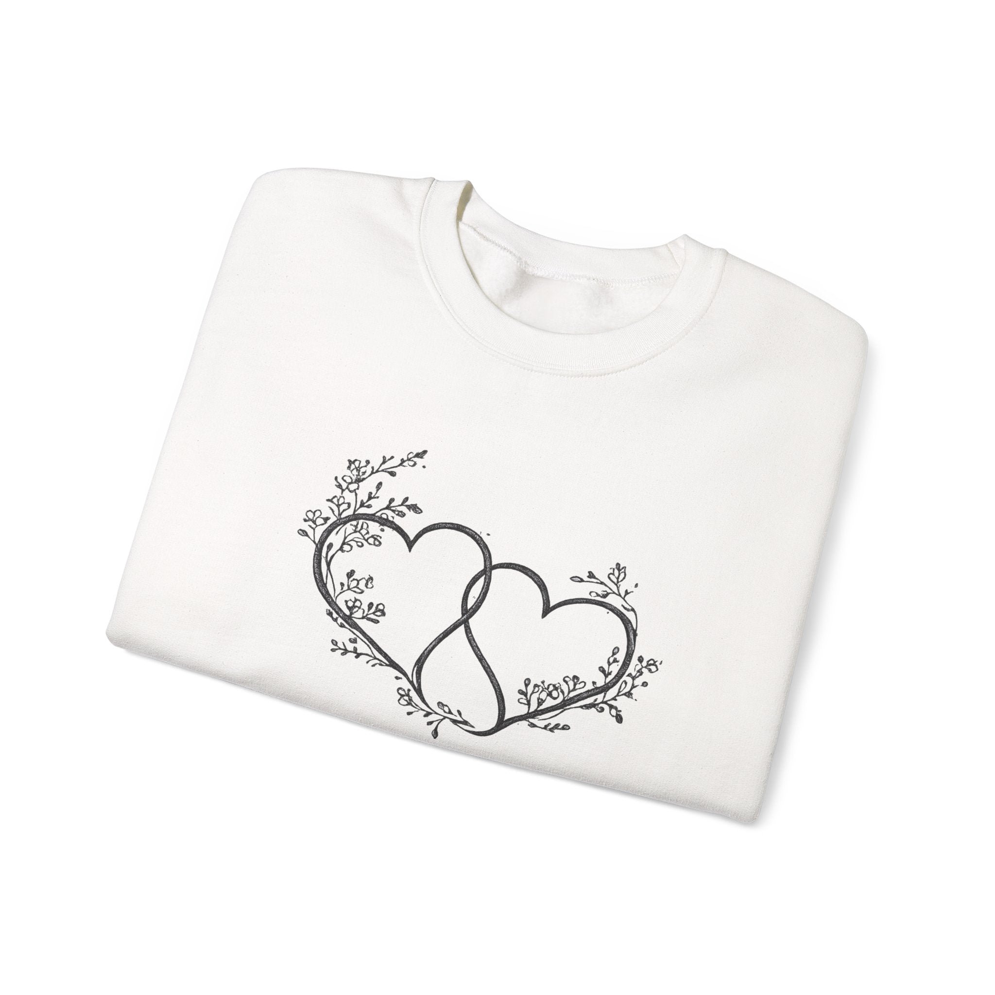 'Happy Soul' Double Heart Floral Design  —  Women Sweatshirt