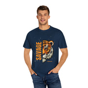 Savage Tiger Graphic Tee, Unisex T-shirt for Bold Fashion, Streetwear Essentials, Animal Lover Gift, Casual Everyday Wear