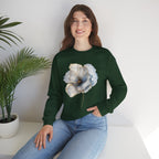 Soft Blue Poppy Design — Women Sweatshirt