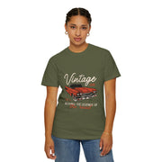 Vintage Car T-Shirt | Unisex Garment-Dyed Tee for Car Lovers, Retro Style Shirt, Cool Graphic Tee, Birthday Gift, Casual Wear