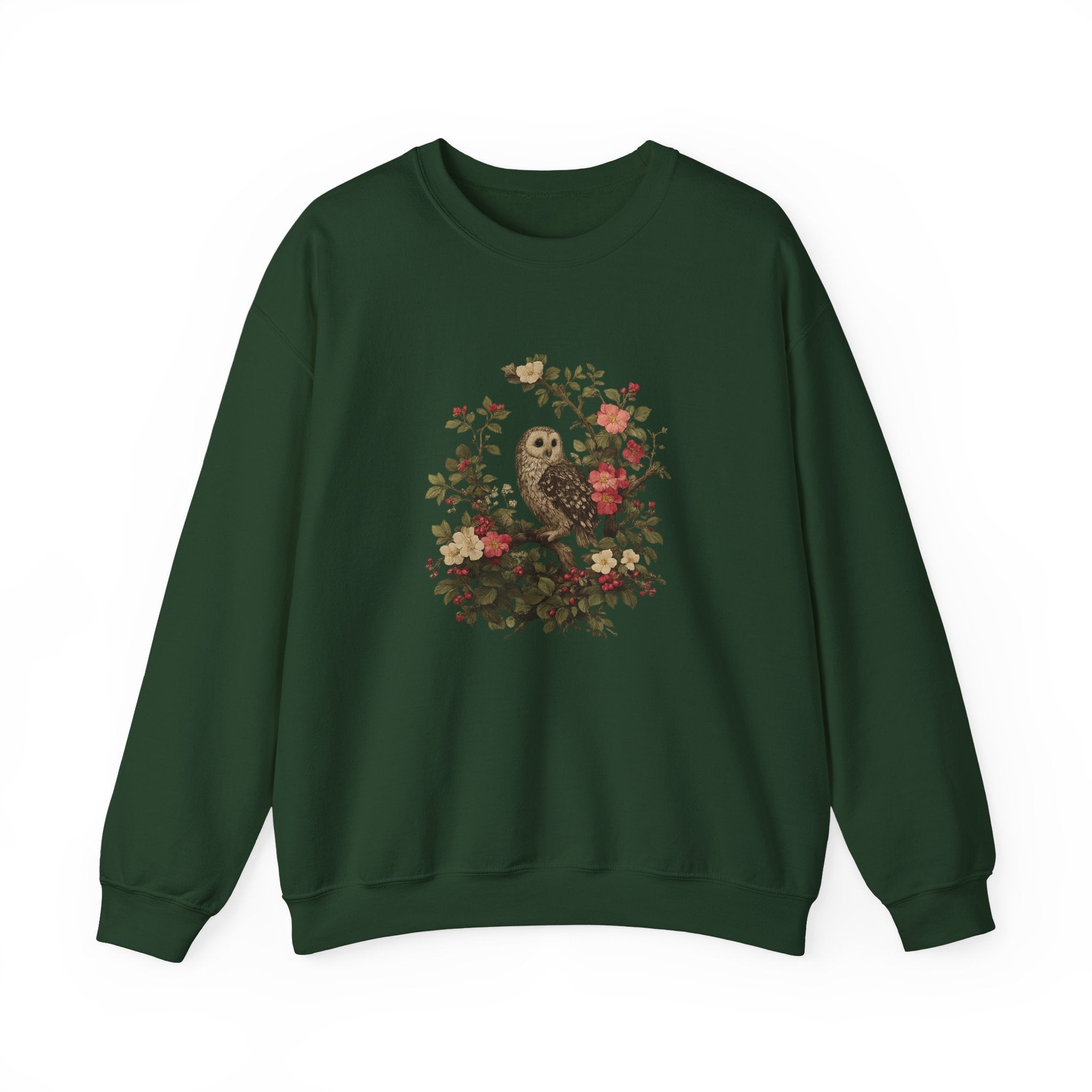 Owl & Wildflower Crewneck Sweatshirt.