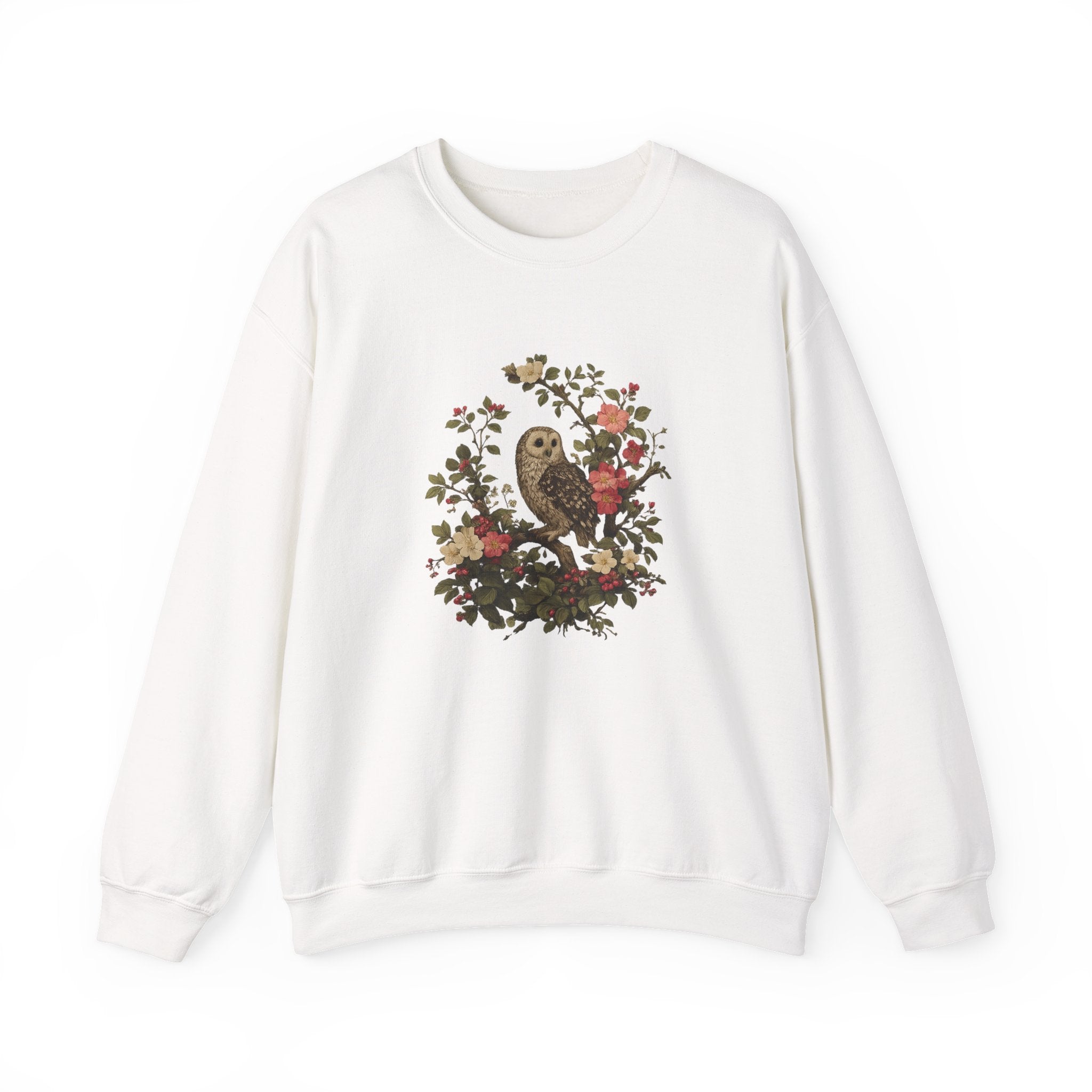Owl & Wildflower Crewneck Sweatshirt.