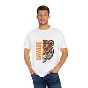 Savage Tiger Graphic Tee, Unisex T-shirt for Bold Fashion, Streetwear Essentials, Animal Lover Gift, Casual Everyday Wear