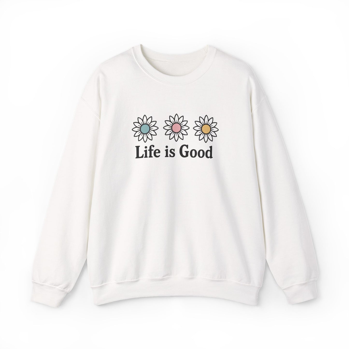 Life Is Good Daisy Crewneck Sweatshirt