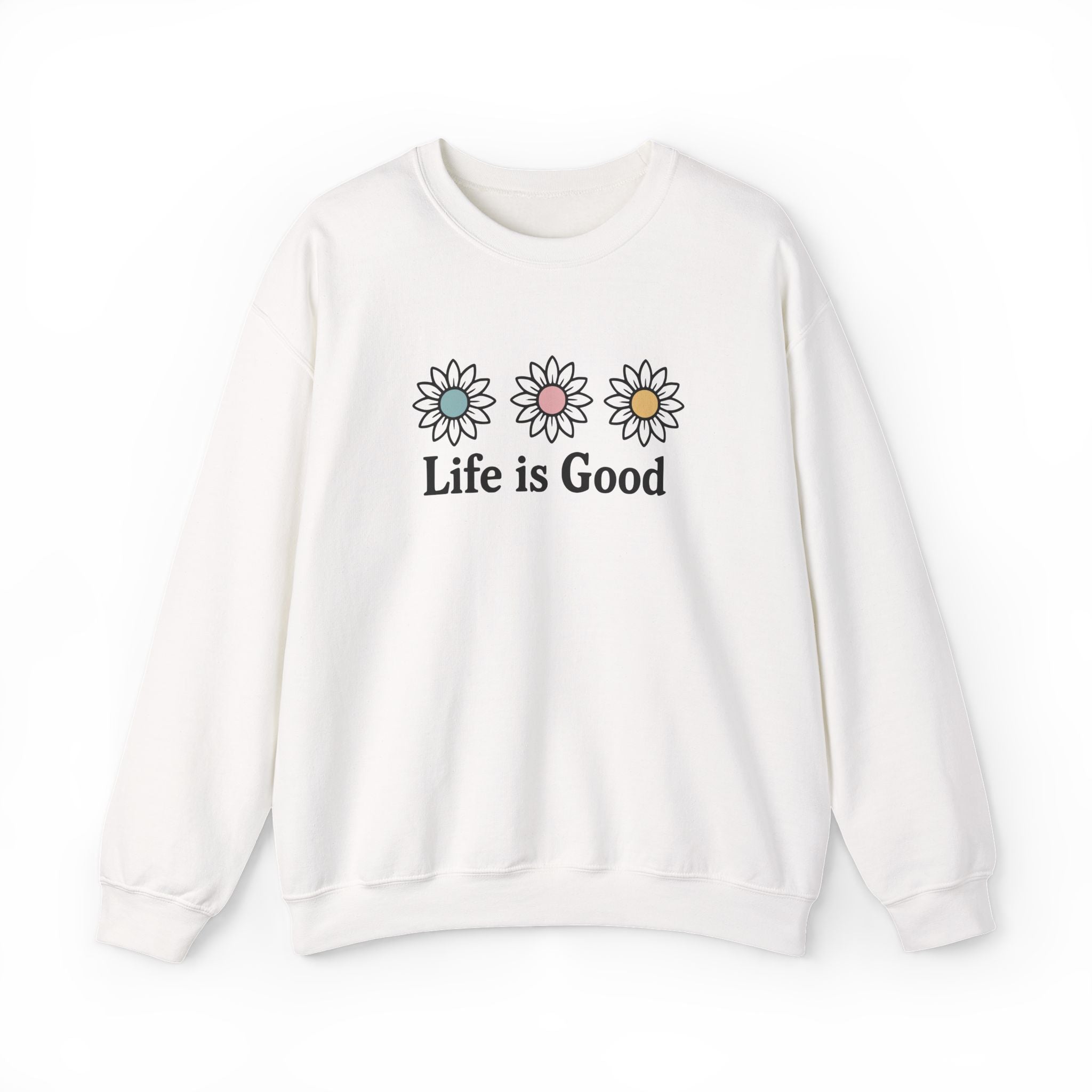 Life Is Good Daisy Crewneck Sweatshirt