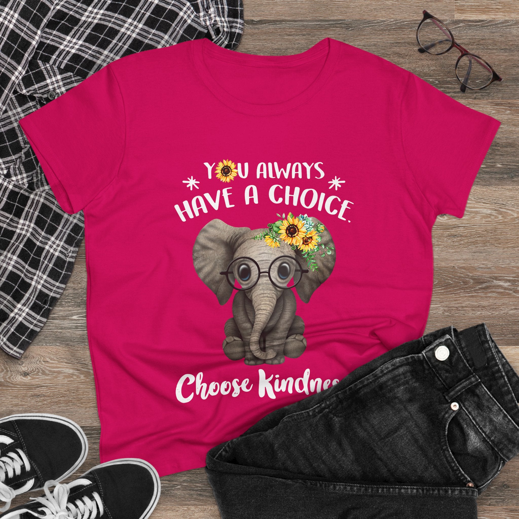 Choose Kindness Elephant Women T-Shirt