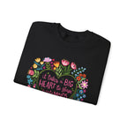 "It Takes a Big Heart to Shape Little Minds" Floral Teacher Appreciation Pullover