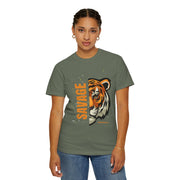 Savage Tiger Graphic Tee, Unisex T-shirt for Bold Fashion, Streetwear Essentials, Animal Lover Gift, Casual Everyday Wear