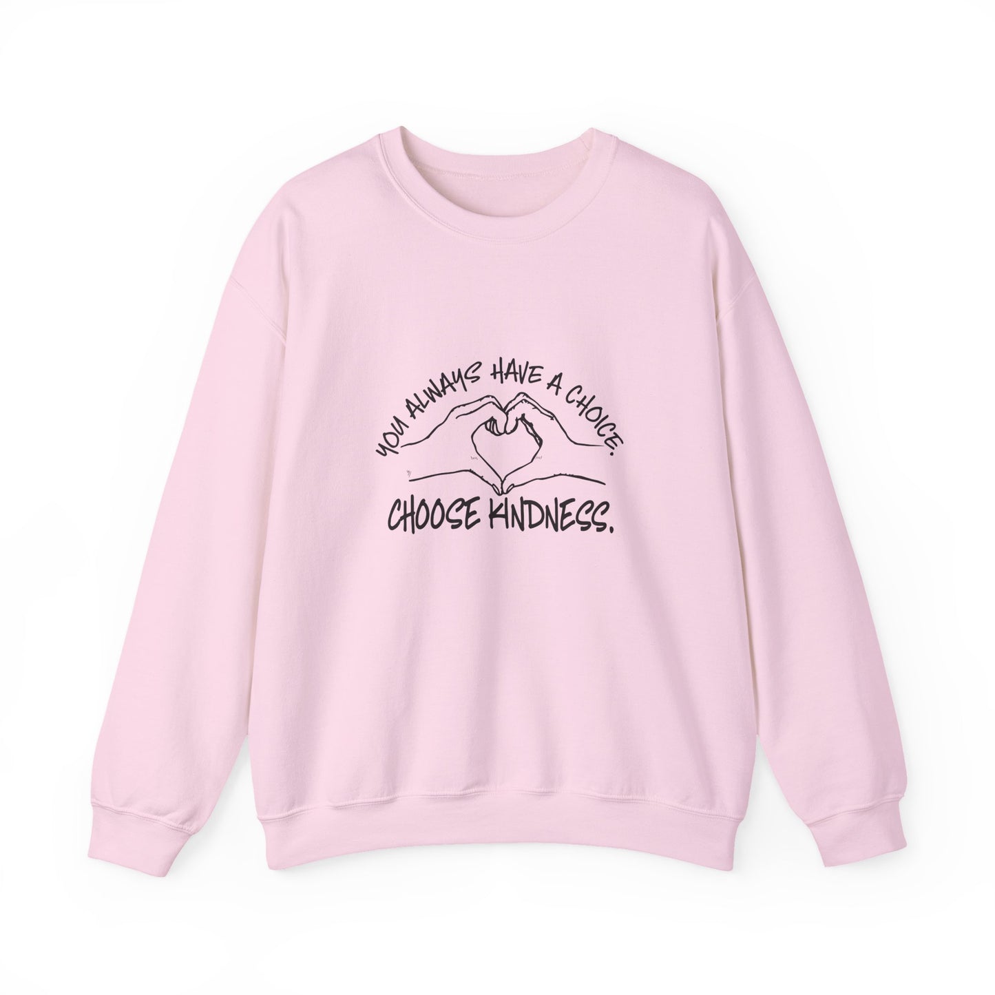 Crewneck Heart Hands Graphic Sweatshirt.