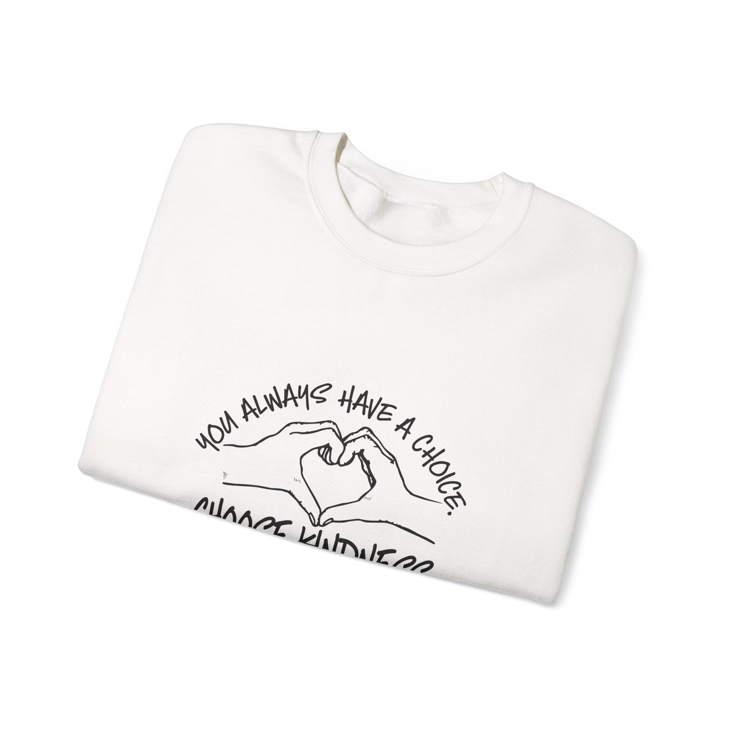 Crewneck Heart Hands Graphic Sweatshirt.