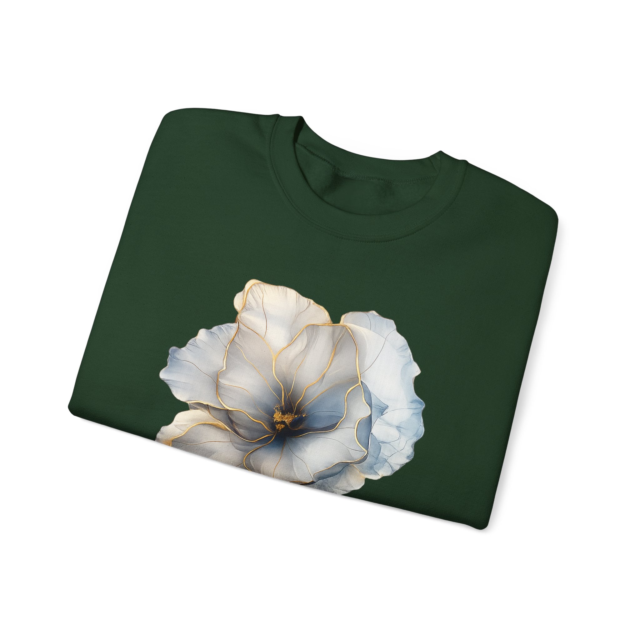 Soft Blue Poppy Design — Women Sweatshirt