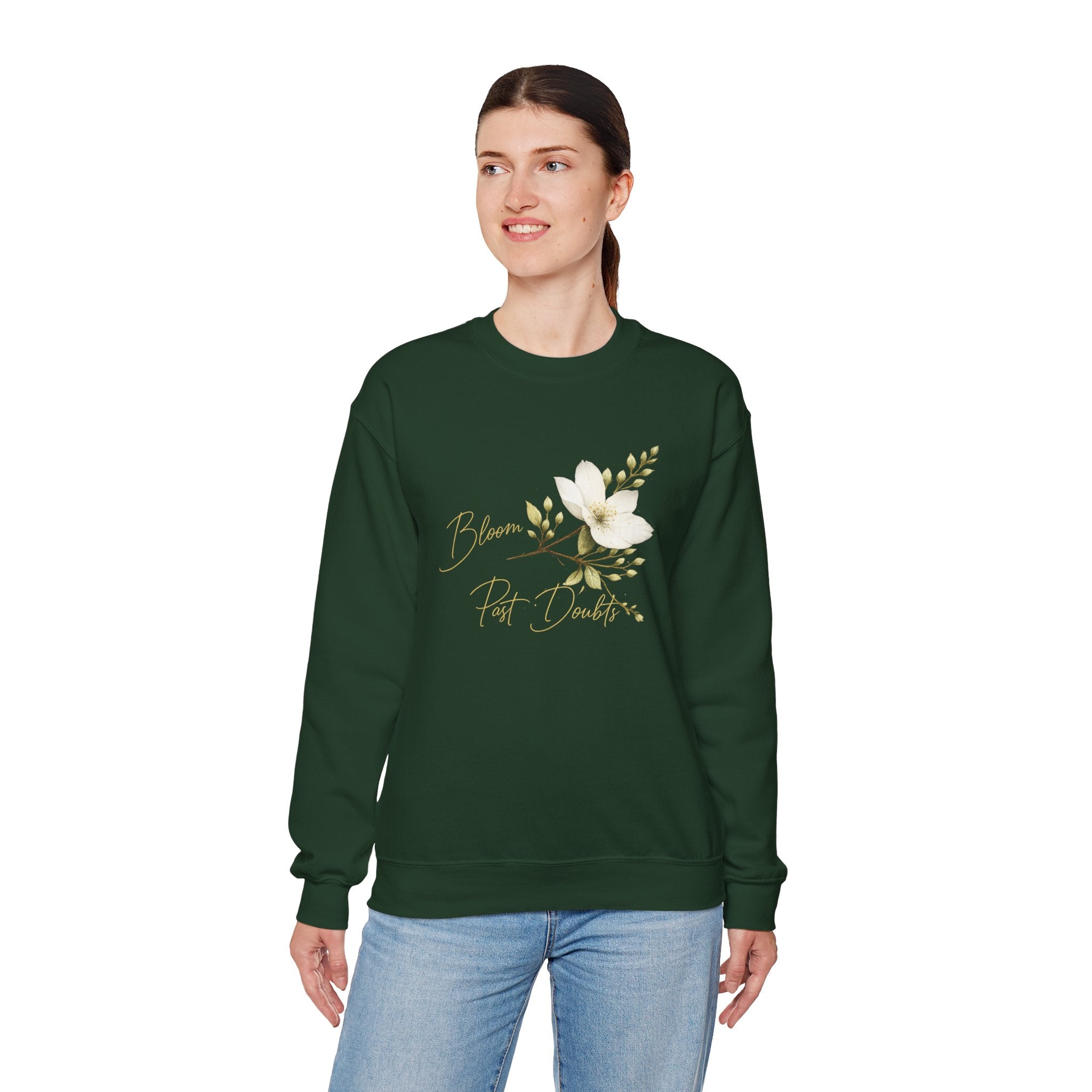 Floral 'Bloom Past Darkness' Crewneck Sweatshirt