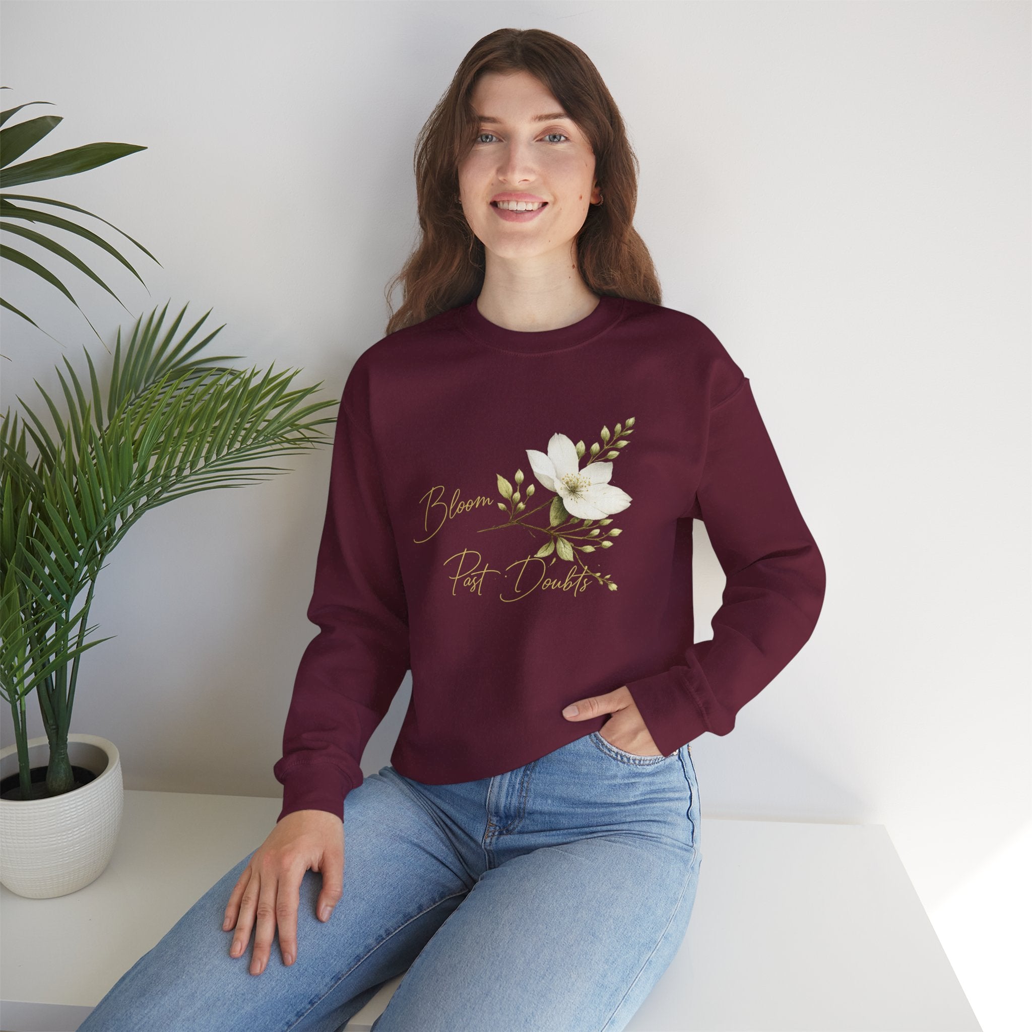 Floral 'Bloom Past Darkness' Crewneck Sweatshirt