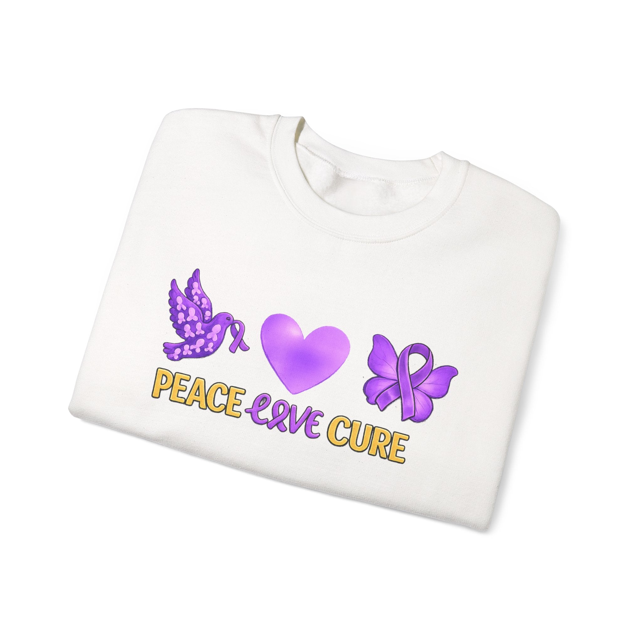 Peace Love Cure Crewneck Women Sweatshirt