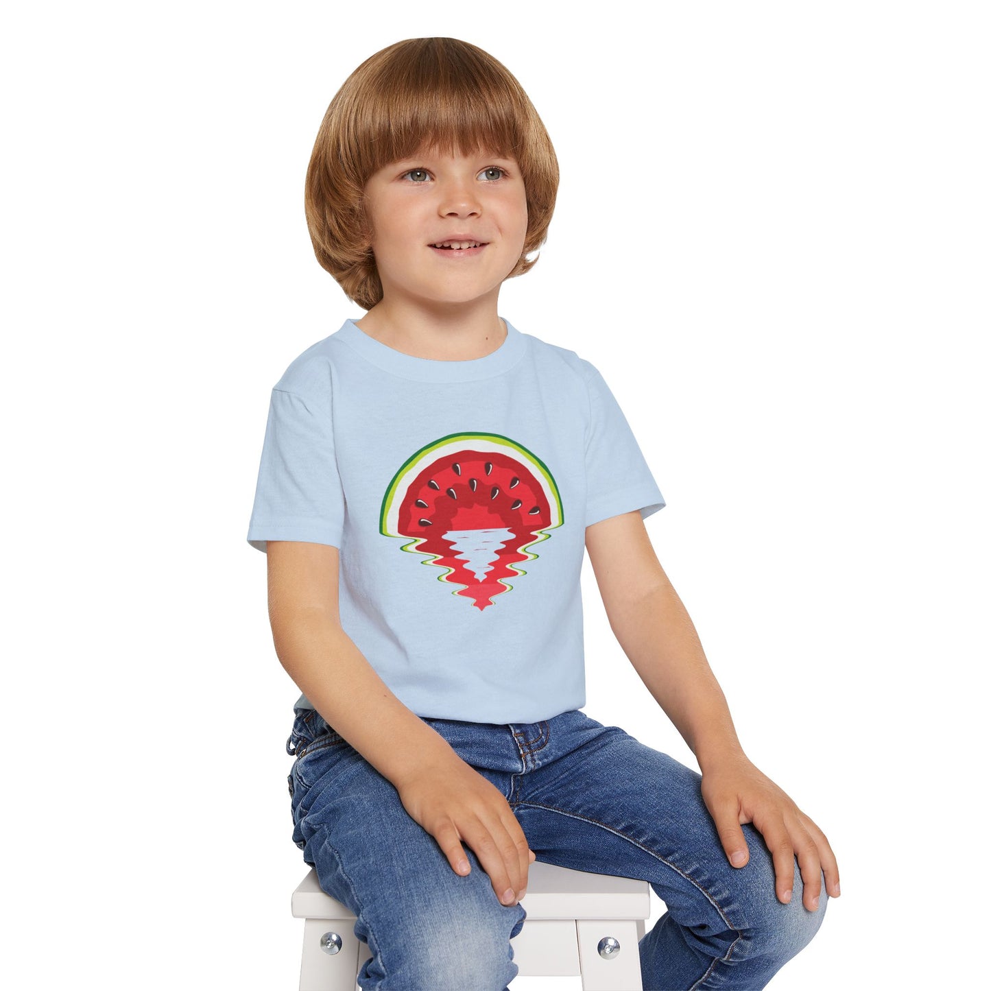 Watermelon Sunset Toddler T-shirt, Cute Kids Summer Tee