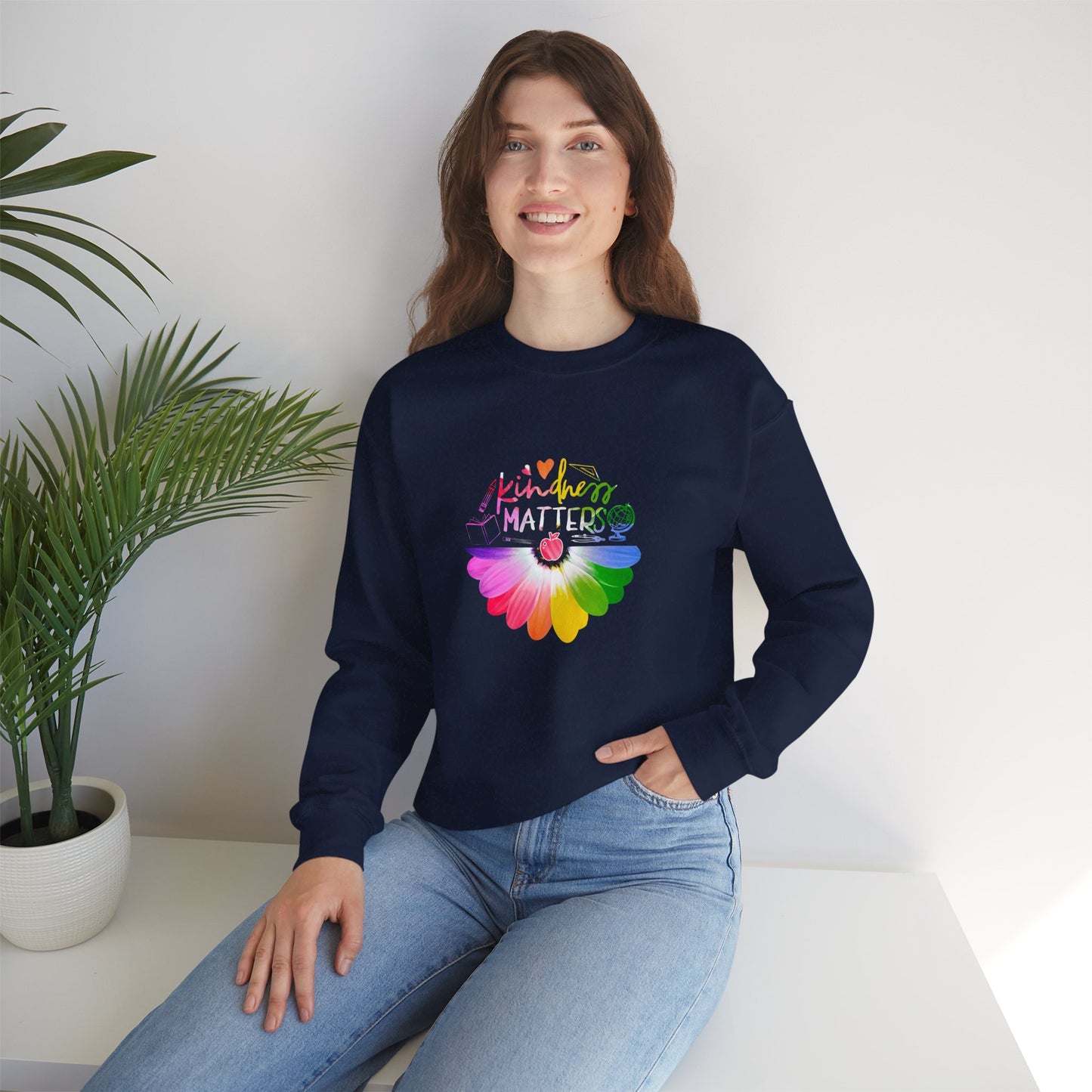 Crewneck Rainbow Daisy Sweatshirt