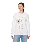Crewneck Sweatshirt - Dandelion "Just Breathe" Floral Graphic
